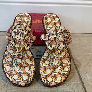 Multicolor Miller Welt Sandals Pink caning geo size 9